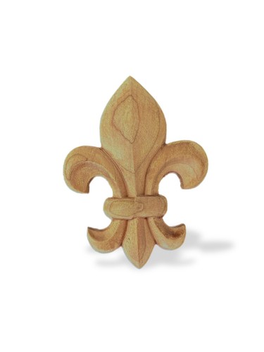 Solid hardwood fleur lis - solid, "fleur-de-lis"
