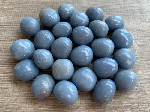 Grade angelite tumbled - angelite,