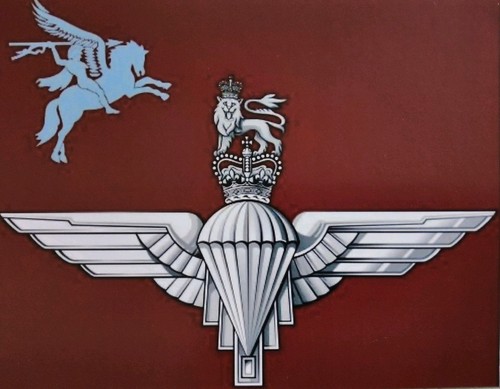 Parachute regiment badge - parachute,