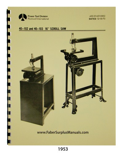 Rockwell scroll saw - rockwell, 16"
