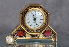 Royal crown derby clock desk - derby, 'clock