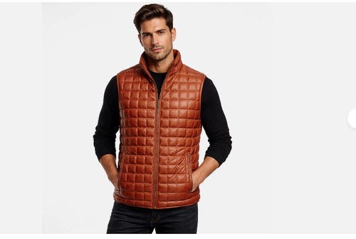 Men genuine lambskin leather - lambskin,
