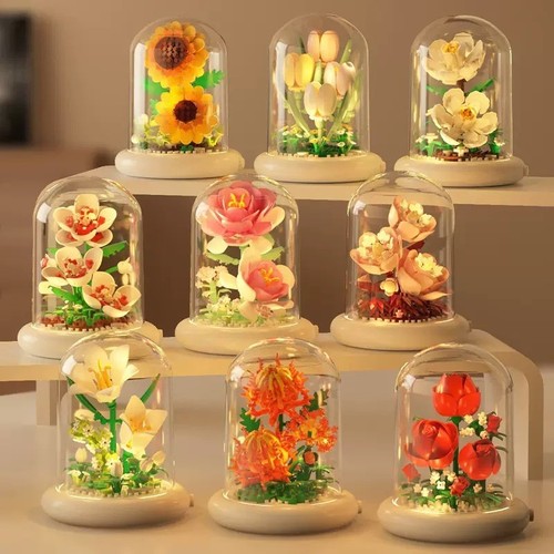 Building block flowers - building, in