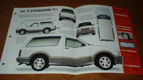 1992 gmc typhoon - spec, sheet