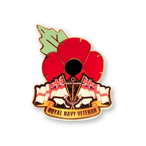 Royal navy vet lapel pin - navy,
