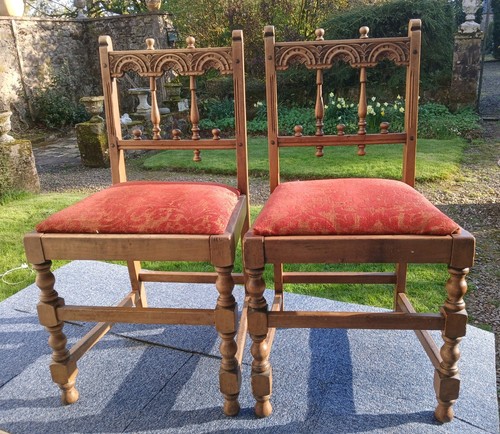 Pair vintage elm walnut - pair, of