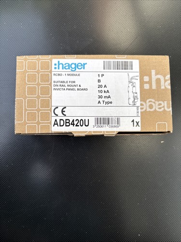Hager rcbo adb420u b20 - b20,, 20a