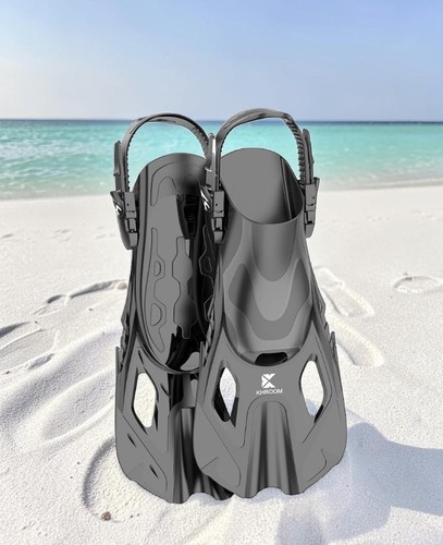 Black swim fins - black, short