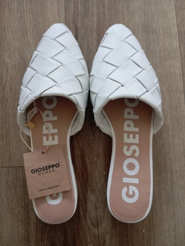 Gioseppo white leather mules - gioseppo,