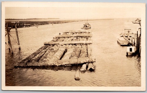 Steamer tugboat pulling log - steamer,