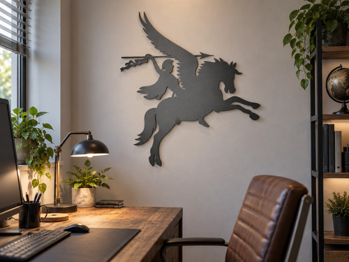 Pegasus metal wall - wall, laser