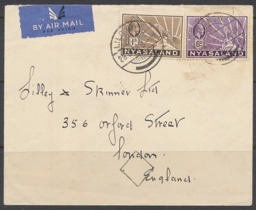 Nyasaland kgv 1934 6d - kgv, on