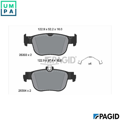 Brake pad set disc - brake,