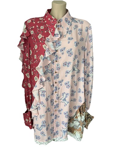 Leo lin floral ruffle - floral,