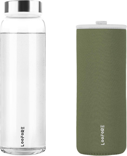 Glass water bottle 1000ml - bottle,