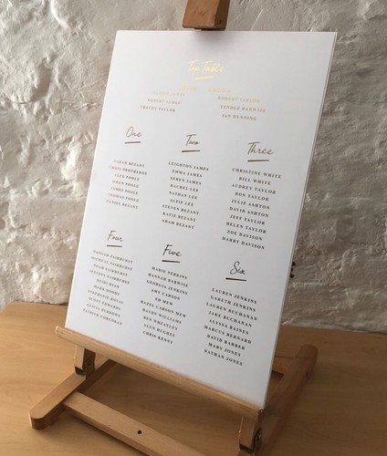 Wedding table plan hot - table, a3