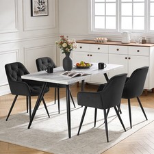Dining table set marble effect - table, set,marble