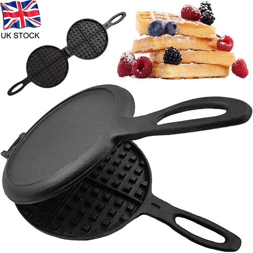 Cast iron waffle maker pan - iron,