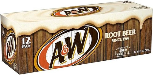 Root beer fridge pack cans - a&w,