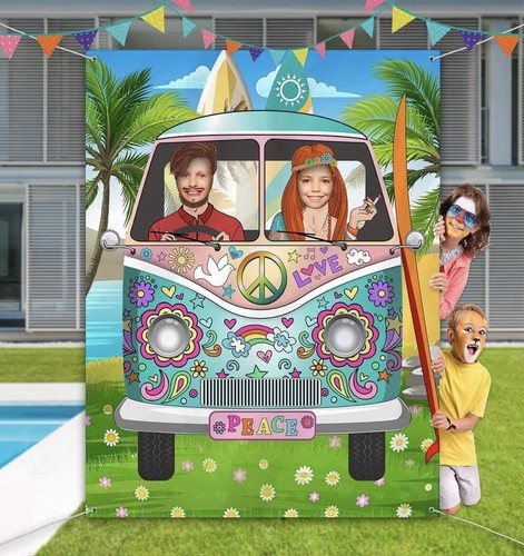Bus hippie theme funny - funny, face