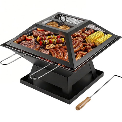 Square bbq fire - fire, |