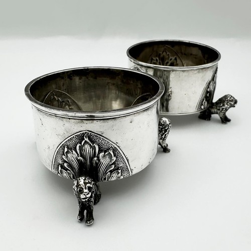 Antique norwegian lion salt - antique,