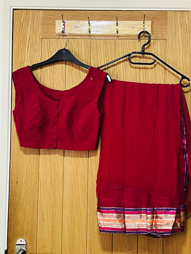 Women saree set - women’s, red
