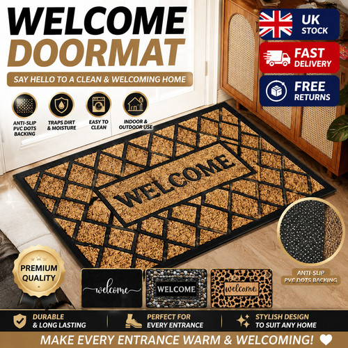 Non slip door mat natural - mat,