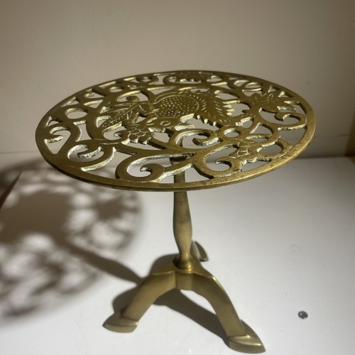 Vintage brass trivet height - vintage,