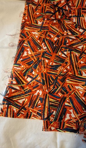 Vintage fabric bold printed - fabric.,