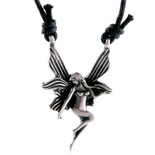 Pewter fairy pendant - pewter, (b)