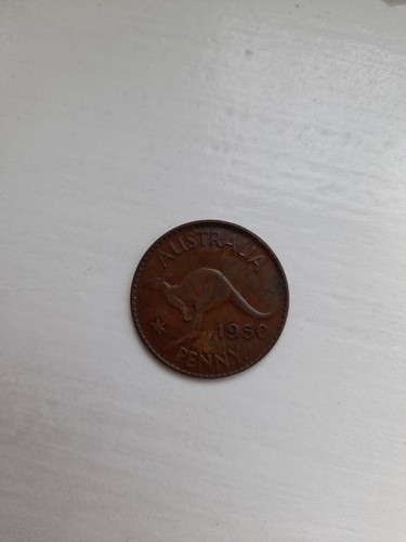 George australia penny 1950 - george,