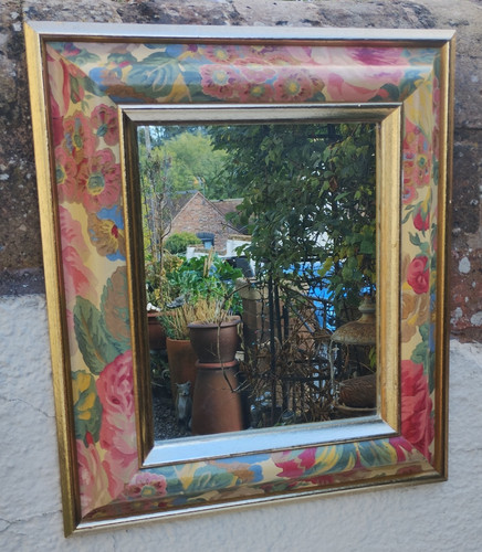 Vintage wall mirror floral - vintage,