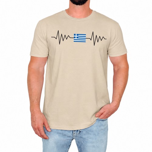 Heartbeat mens shirt - mens, greek