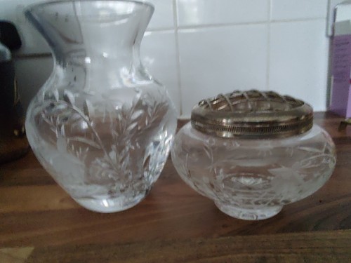 Stuart crystal pot - crystal, 4.5”
