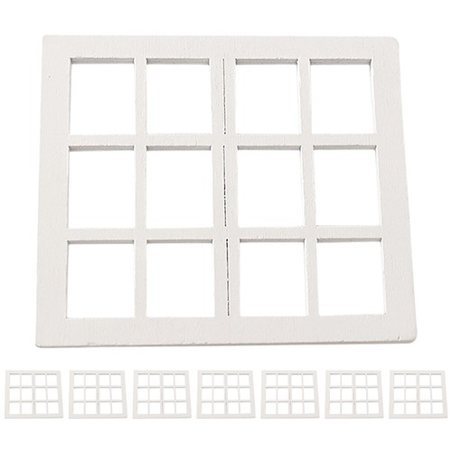 8pcs mini wooden pane - wooden, window
