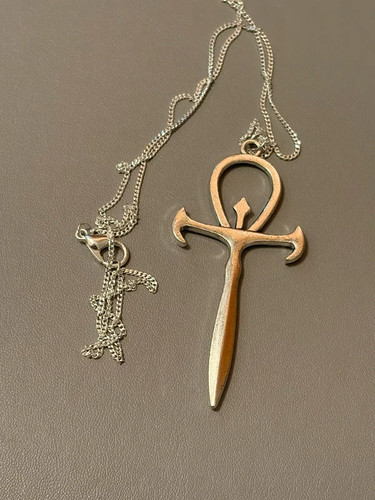 Ankh cross sword necklace - necklace, ~