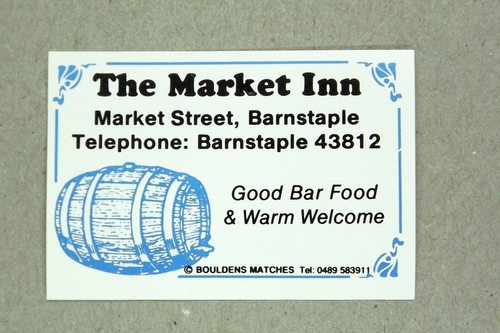 Matchbox label pub - pub, the
