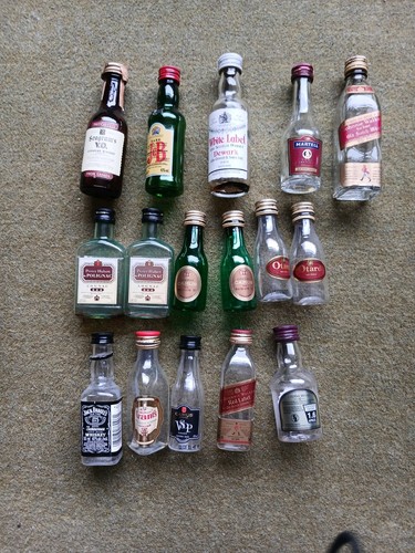 Empty miniature alcohol - empty,