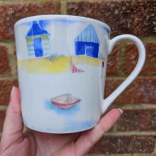 Beach hut mug cup white - beach,