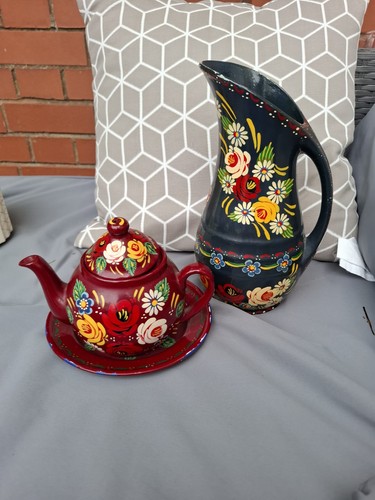 Vintage barge ware teapot - barge,
