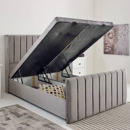 Wingback solid ottoman divan - wingback,