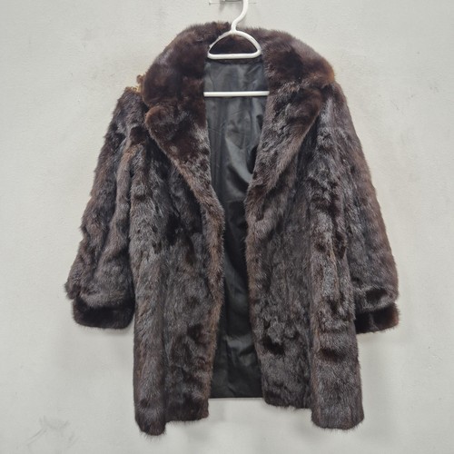 Saga mink coat size - m, brown
