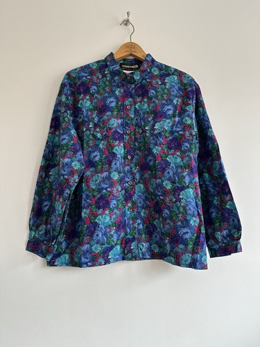 Vintage floral blouse size - vintage,