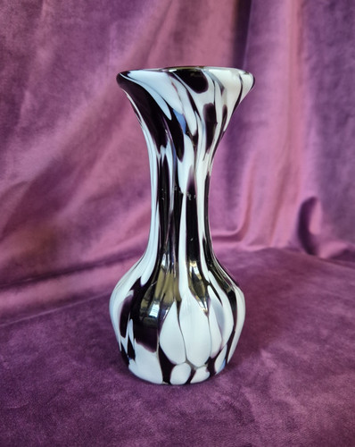 Vintage marbled blown - blown, glass