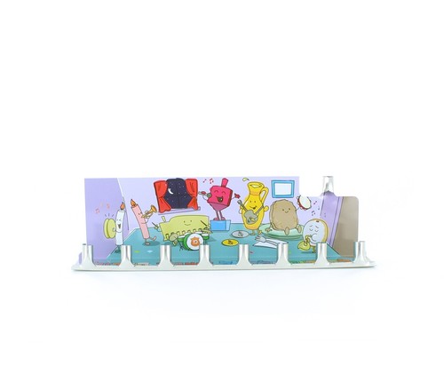 Tin menorah chanukah - tin, menorah,