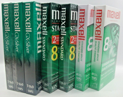 Sealed vhs blank tapes - tapes, 8