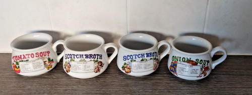 Vintage retro soup recipe - soup,