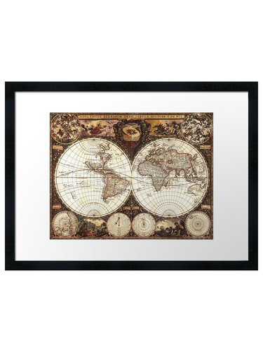 Vintage old world - 2, framed