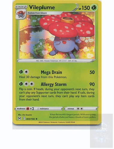 Vileplume 003 196 holo - 003/196, rare